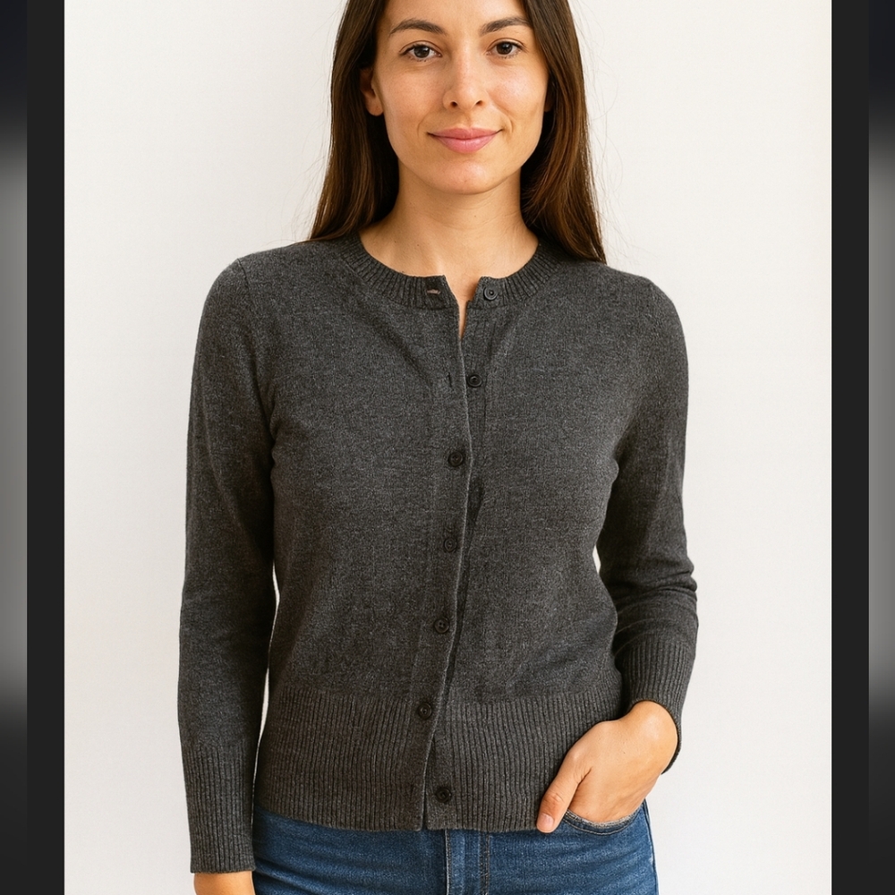 LOFT Charcoal Gray Women's Cardigan Sweater